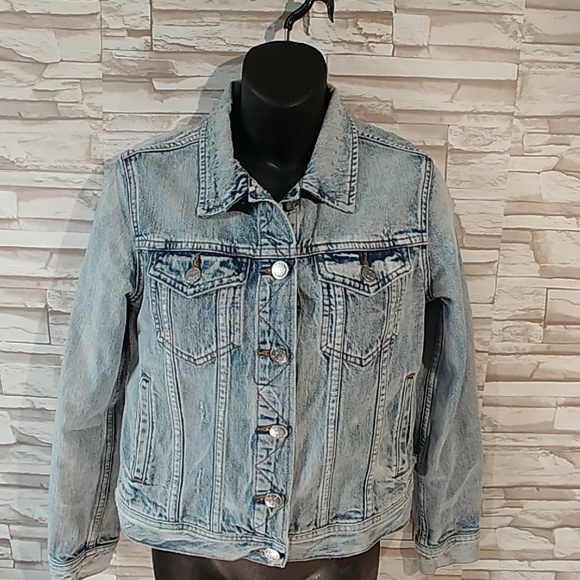 J.Crew Indigo Calyer wash destroyed denim jacket - Picture 3 of 8